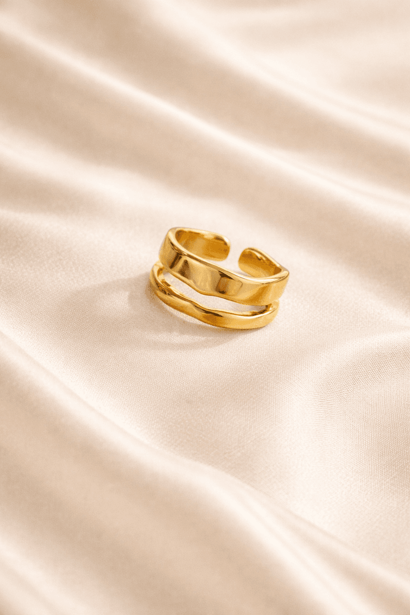 DOUBLE LAYER FINGER RING