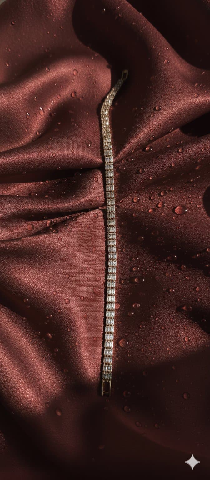 ROSEGOLD TRIPLE LINK TENNIS BRACELET